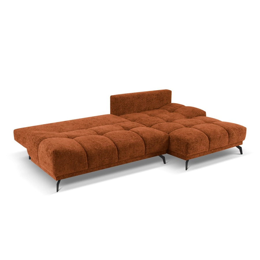Canapea extensibila teracota din chenille Cirrus Right