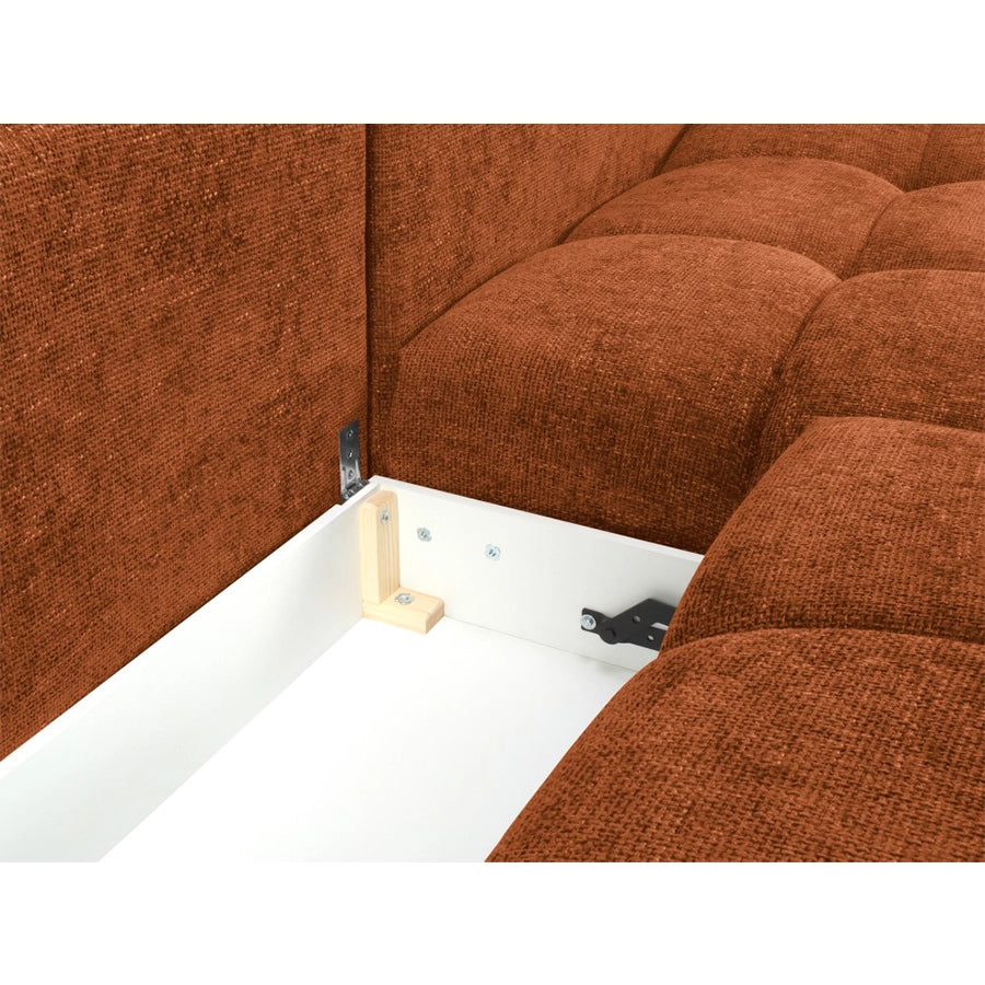 Canapea extensibila teracota din chenille Cirrus Right