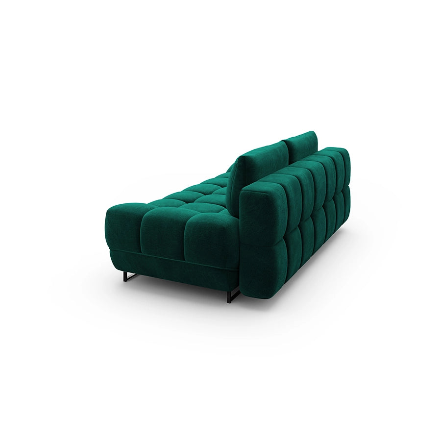 Canapea extensibila verde din catifea Cirrus