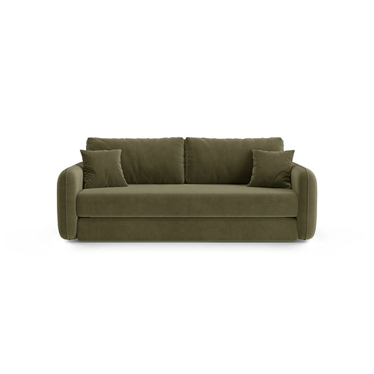 Canapea extensibila verde din catifea Dormi