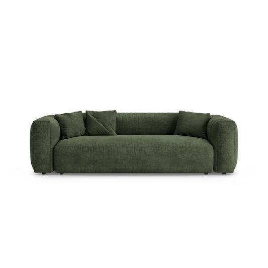 Canapea extensibila verde din catifea Martina