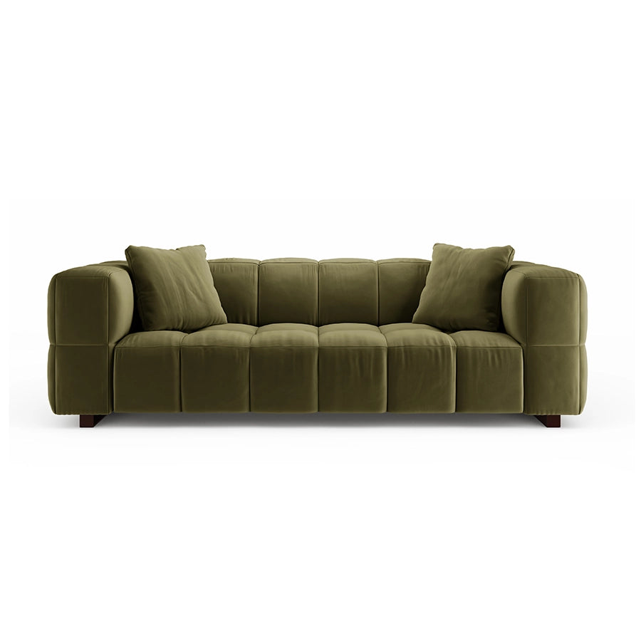 Canapea extensibila verde din catifea Opus