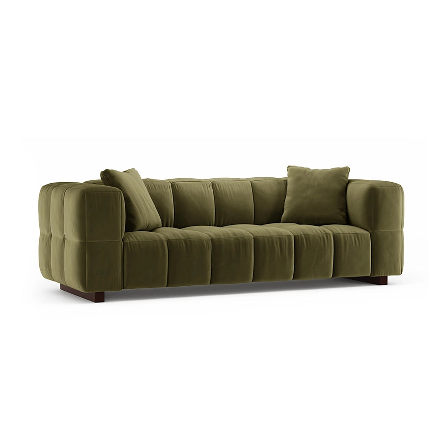 Canapea extensibila verde din catifea Opus