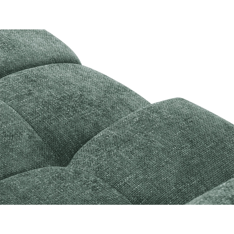 Canapea extensibila verde din chenille Cirrus Left
