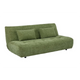 Canapea extensibila verde din chenille Elania