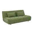 Canapea extensibila verde din chenille Elania