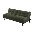 Canapea extensibila verde din cord 190 cm Cocooning