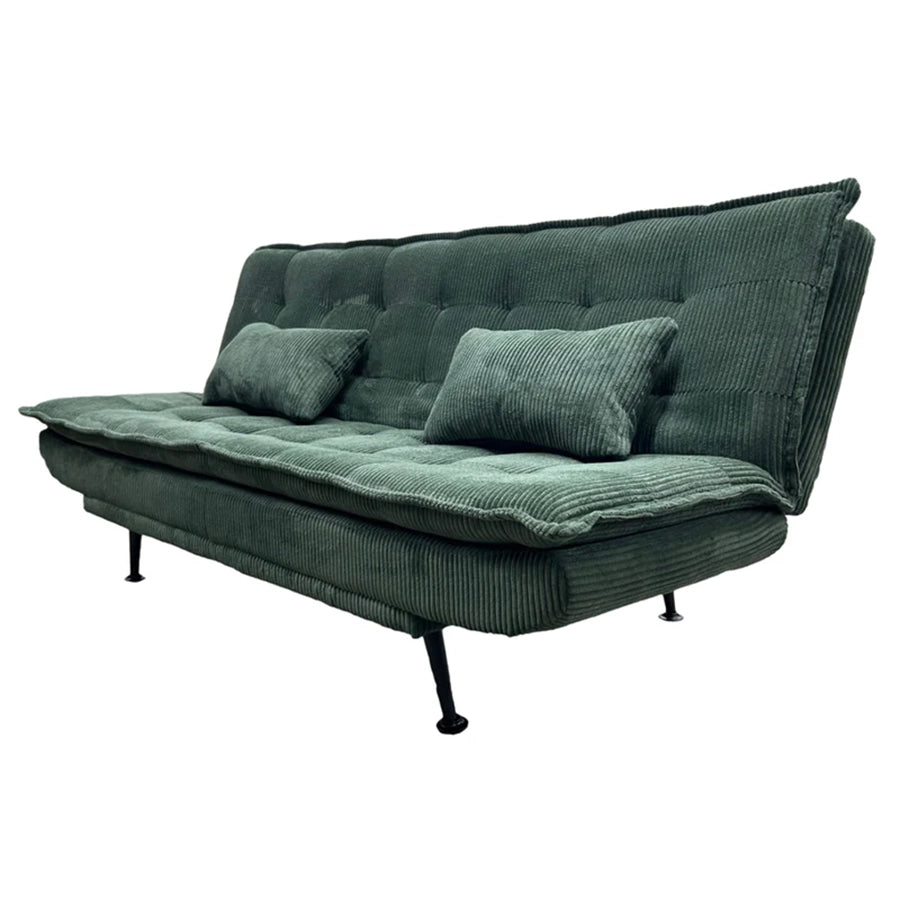 Canapea extensibila verde din poliester Jazz