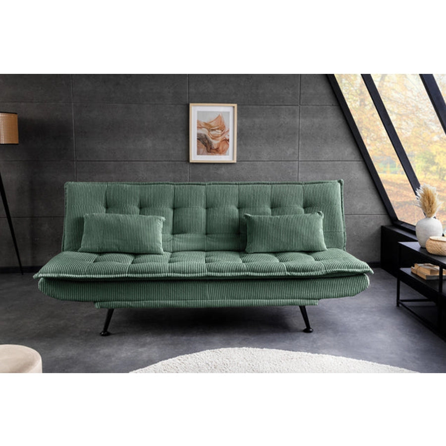 Canapea extensibila verde din poliester Jazz