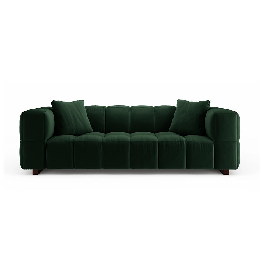 Canapea extensibila verde inchis din catifea Opus