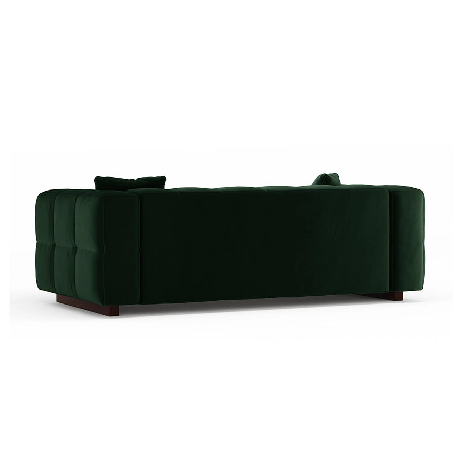Canapea extensibila verde inchis din catifea Opus