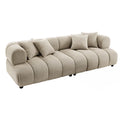 Canapea grej din poliester 255 cm boucle Seren