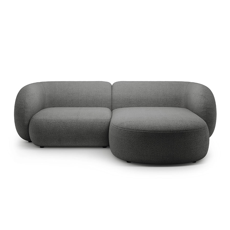 Canapea gri cu colt 255 cm Boucle Kate Right