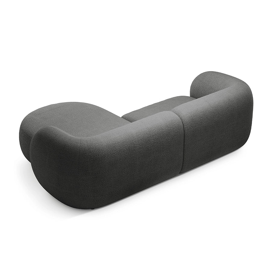 Canapea gri cu colt 255 cm Boucle Kate Right