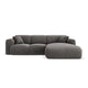 Canapea gri cu colt din chenille Nolio Right