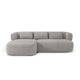 Canapea gri deschis cu colt boucle Jenny Left
