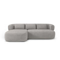 Canapea gri deschis cu colt boucle Jenny Left