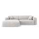 Canapea gri deschis cu colt din chenille 230 Nolio Left
