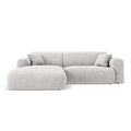 Canapea gri deschis cu colt din chenille 230 Nolio Left
