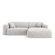 Canapea gri deschis cu colt din chenille 230 Nolio Right