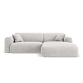 Canapea gri deschis cu colt din chenille 230 Nolio Right