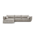 Canapea gri deschis cu colt din chenille 308 Kaelle Left