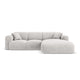 Canapea gri deschis cu colt din chenille Nolio Right