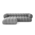 Canapea gri deschis cu colt din chenille left Koge