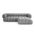Canapea gri deschis cu colt din chenille right Koge