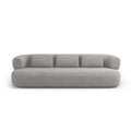 Canapea gri deschis din material buclat 226 cm Jenny