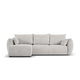Canapea gri deschis extensibila cu colt Lutera Left