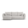 Canapea gri deschis extensibila cu colt Lutera Left