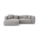 Canapea gri deschis extensibila din textil Martina Left