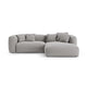 Canapea gri deschis extensibila din textil Martina Right