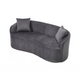Canapea gri din catifea 180 cm Elemental