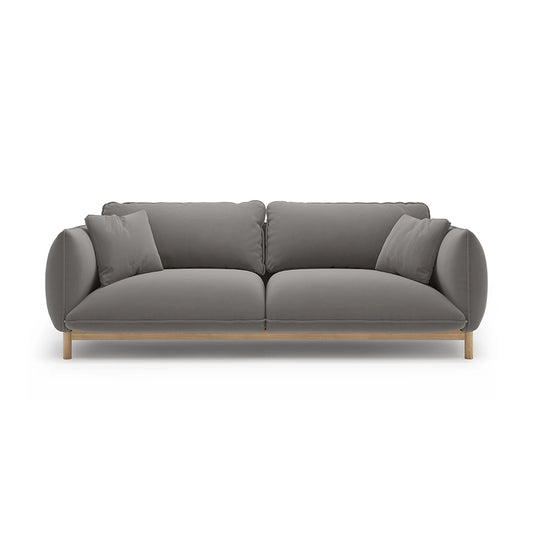 Canapea gri din catifea 208 cm Lona