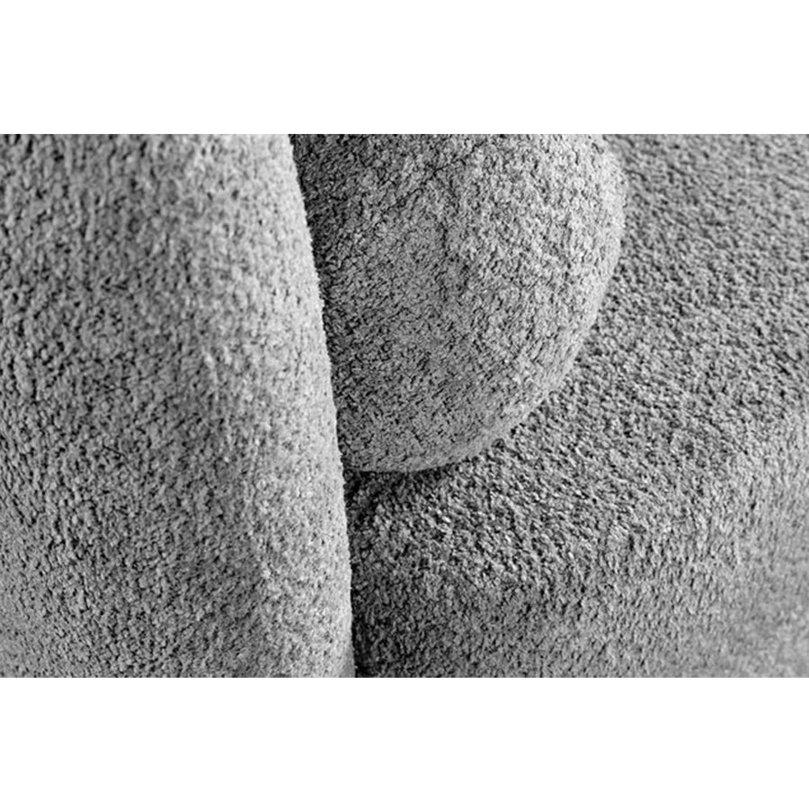 Canapea gri din material buclat 200 cm Art Deco