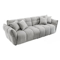 Canapea gri din poliester 260 cm boucle Pluma