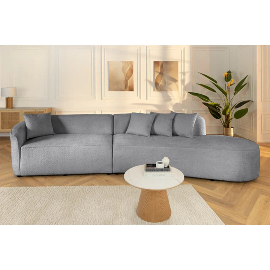 Canapea gri din poliester boucle Atelier L