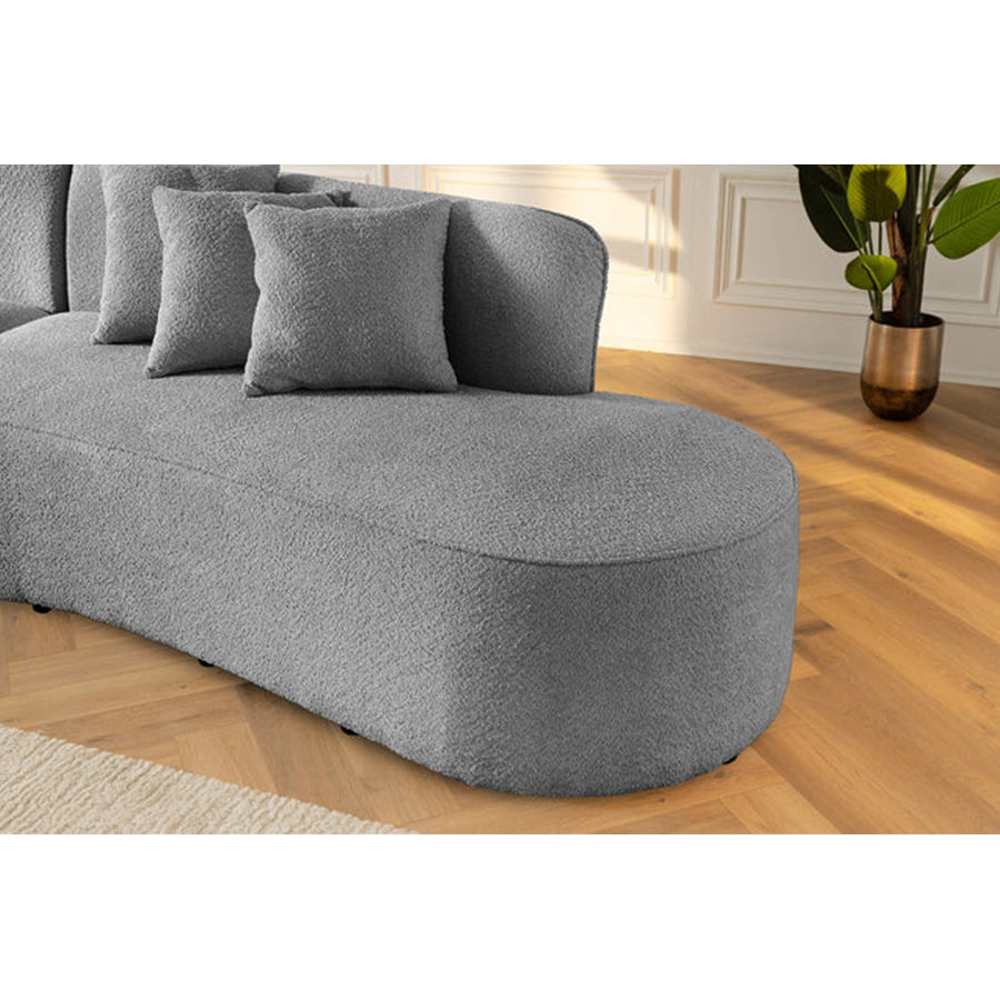 Canapea gri din poliester boucle Atelier L