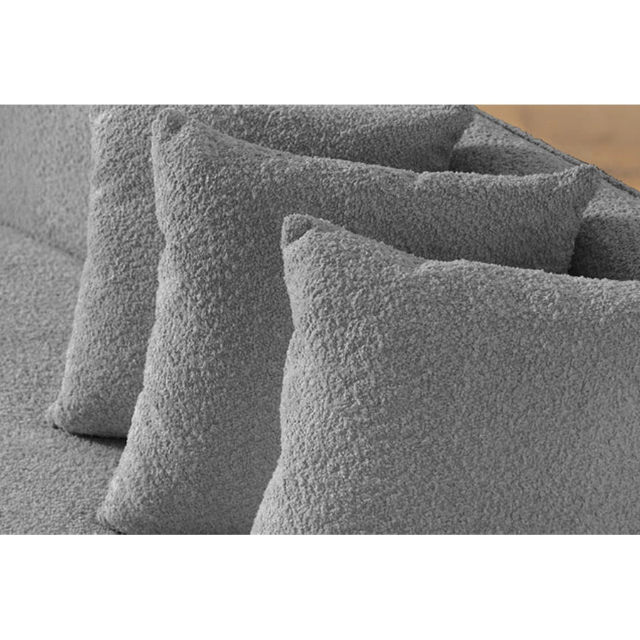 Canapea gri din poliester boucle Atelier L