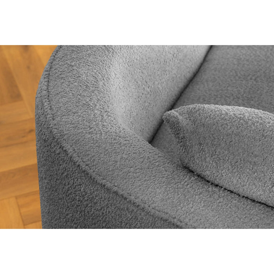 Canapea gri din poliester boucle Atelier L