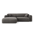 Canapea gri inchis cu colt din chenille 230 Nolio Left