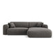 Canapea gri inchis cu colt din chenille 230 Nolio Right