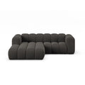Canapea gri inchis cu colt din chenille Lupine Small Left