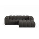 Canapea gri inchis cu colt din chenille Lupine Small Right