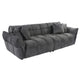 Canapea gri inchis din catifea 260 cm boucle Pluma