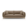 Canapea maro deschis din catifea 208 cm Lona