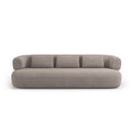 Canapea maro deschis din material buclat 226 cm Jenny
