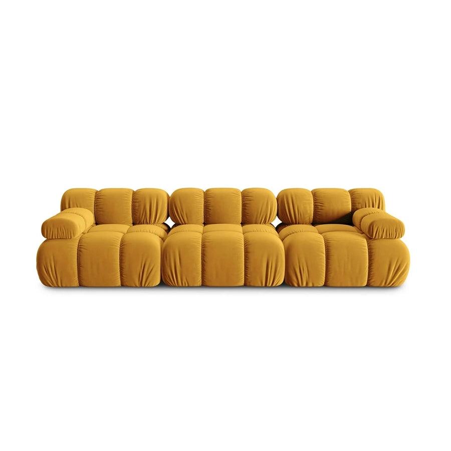 Canapea modulara galbena pentru 3 persoane Bellis - Poetic Store